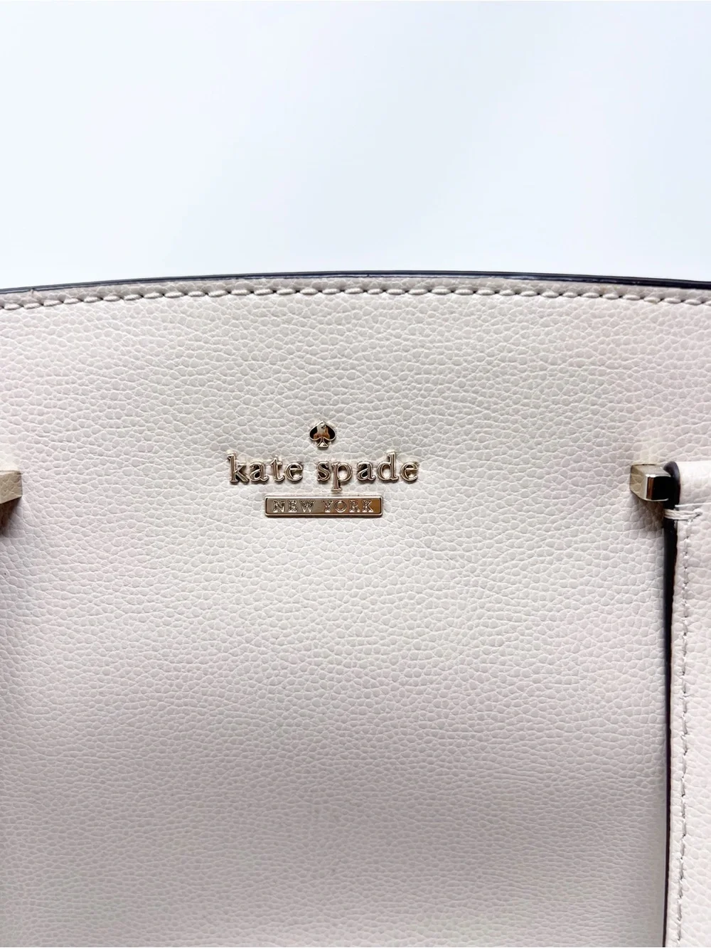 KATE SPADE NEW YORK IVORY LEATHER 2 STRAP PURSE